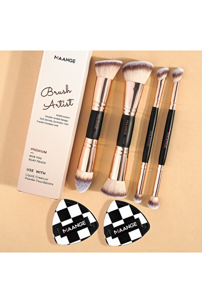 choice2 Glod MAANGE 6pcs Makeup Tool Kit 4pcs Double Head Foundation Conceale...