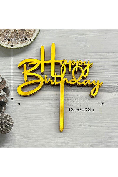 Choice4 K 10pcs Set 32 Styles Happy Birthday Cake Topper Black Gold Cake Topp...