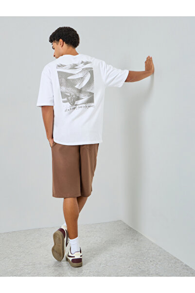Styli Men Graphic Oversized T-Shirt and Shorts Co-Ords