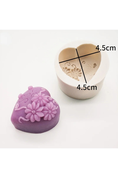 choice2 83000425 قالب سيليكون ثلاثي الأبعاد على شكل زهرة الحب، مناسب لصنع الص...