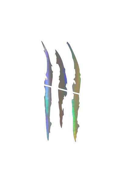 Choice3 ملصق ليزر للدراجات النارية والسيارات، ملصق عالمي على شكل مخلب خدش، عل...