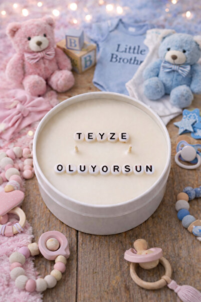 Candle >TEYZE OLUYORSUN< Sürpriz Gizli Mesajlı Mum, Kokulu Mum Hediyelik Deko...