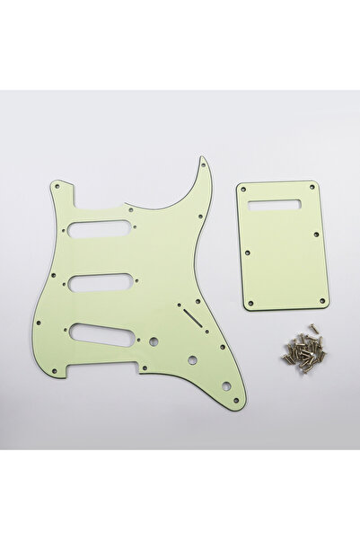 Choice7 Mint Green 3ply PHRILM SSS11 hole ST electric guitar guard, 3-Layer S...
