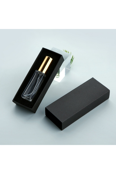 Choice6 زجاجة سعة 10 مل وعلبة، علبة ذهبية سوداء، 20 قطعة، زجاجات عطر مربعة شف...