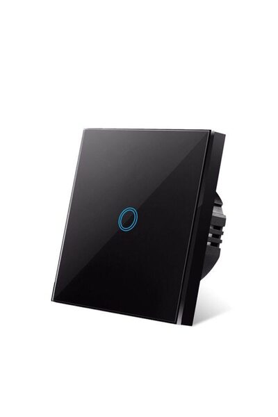 Choice مفتاح إضاءة حائط LED بلوحة زجاجية كريستالية تعمل باللمس، أسود، 1/2/3 أ...