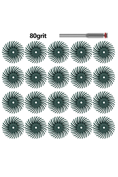 choice2 مجموعة أقراص شعيرات شعاعية مقاس 1 بوصة (80 قطعة، 21 قرصًا) مع فرشاة ك...