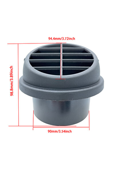 Choice3 90 مم - YTFK 42/60/75/90 مم سخان ركن السيارة ذو رأس دائري فتحة تهوية ...