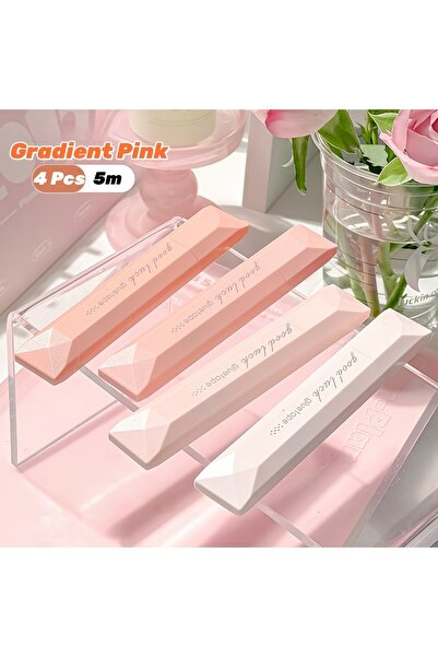 choice2 Gradient Pink 4-Pack Double Sided Tape Roller, 6 mm x 196 Inch Adhesi...