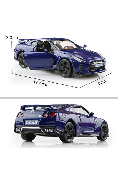 Choice5 سيارة نيسان جي تي آر آر 35 الخارقة، زرقاء اللون، بمقياس 1:36، لعبة مح...