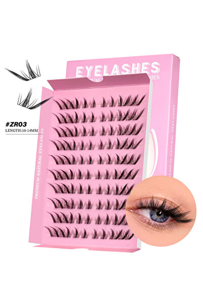 Choice3 رموش لاش-زد آر 03 جروينيا بتصميم عين القطة، تركيب رموش عنقودية، وصلات...