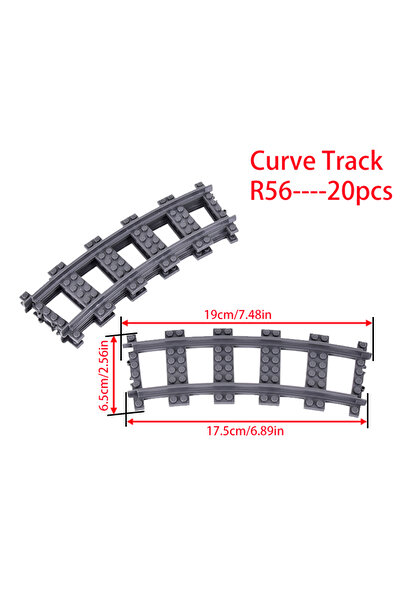 Choice11 R56-20 قطعة، 20 قطعة من مكعبات بناء قطار المدينة، قطع بناء مرنة، مسا...