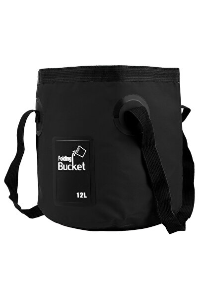 Choice3 black 12L Waterproof Folding Bucket Car Wash Bucket Multifunction Bow...