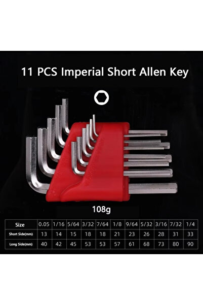 Choice5 11PCS IMPERIAL SHORT Metric Allen Wrench Set 5/8/11 Pcs With L Wrench...