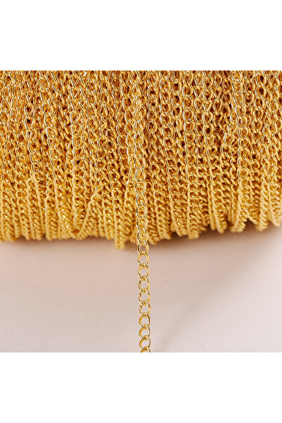 choice2 سلسلة ذهبية مسطحة بطول مترين وقطر 3.5 مم، قابلة للتمديد بسماكات 2.5/3...