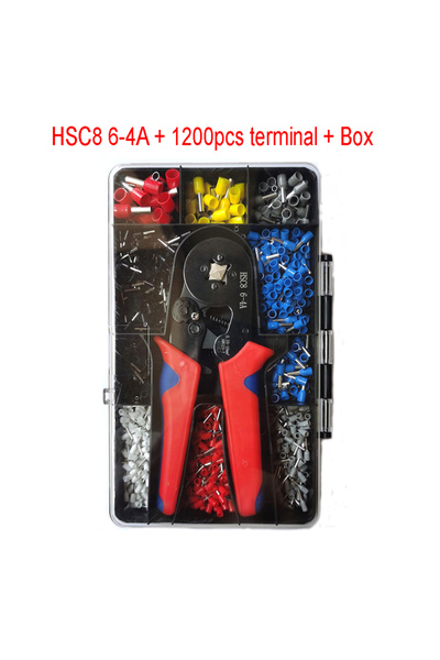 Choice1 علبة HSC8 6-4، 1200 قطعة، كماشة تجعيد HSC8 6-4، مقاس 0.25-10 مم²، 23-...