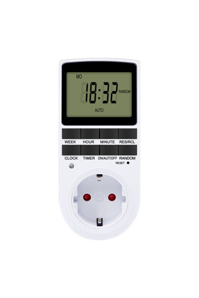 Choice4 مؤقت إلكتروني بمقبس أوروبي، مفتاح مؤقت رقمي بشاشة LCD، متوافق مع مقاب...