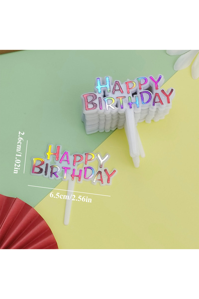 Choice6 25PCS G4 MultiColor 25 PCS Plastic Happy Birthday Baked English Happy...