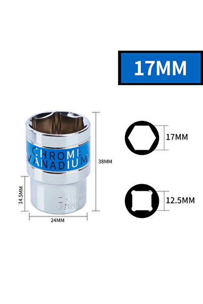 Choice8 17mm 8-32mm 1/2 Inch Hex Metric Short Sket CR-V Ratchet Wrench Skets ...