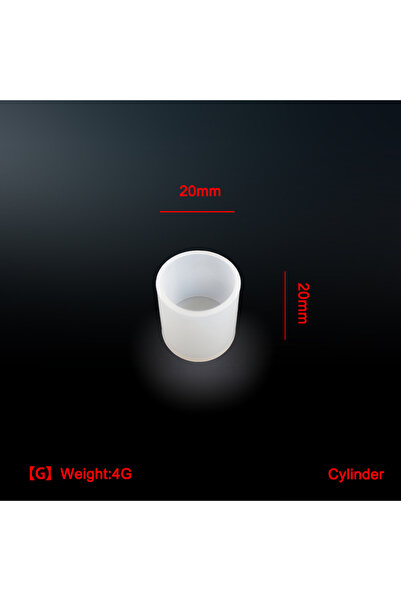 Choice4 G 20x20mm 1PC 10 Style Cylindrical Hexagon Silicone Mold DIY Epoxy Re...