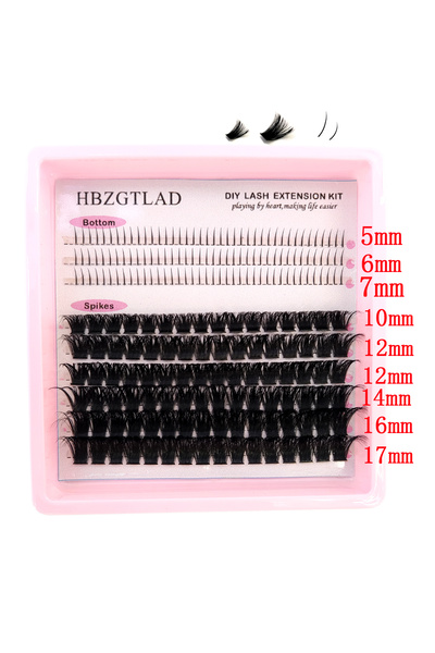 Choice11 MIX C 9row100PQA13 HBZGTLAD eyelash 80D/100D eyelash cluster with bo...