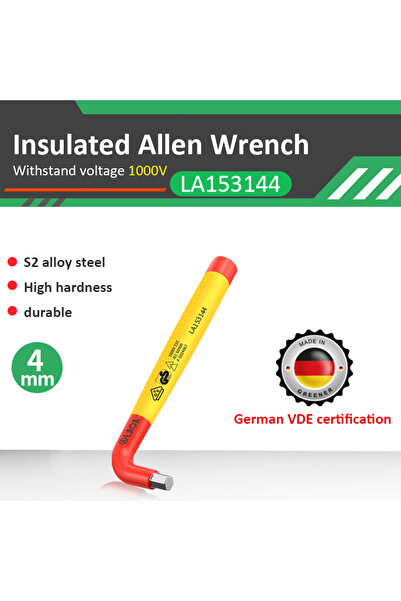 Choice1 4mm LAOA Insulated L-type Allen Wrench VDE Hex Screwdrivers Set Repai...