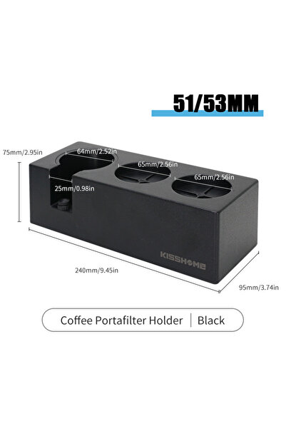 Choice16 51-54mm Black Coffee Tamping Station Distributor Tamper Set For 51mm...