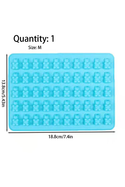 Choice1 قالب سيليكون لصنع حلوى الشوكولاتة على شكل دب صغير، ٥٠ خانة، على شكل د...