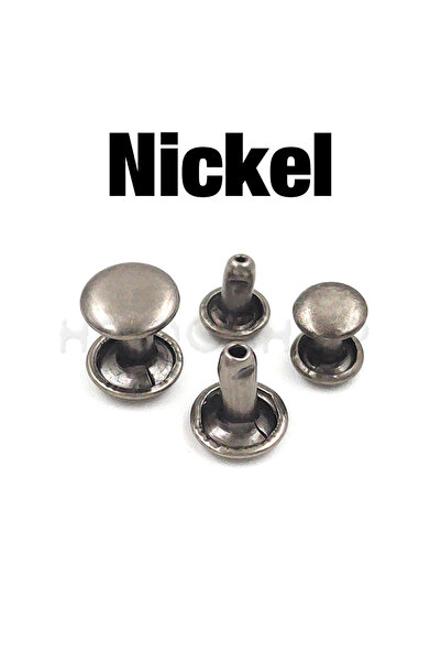 Choice26 8 × 8 مم نيكل، 100 مجموعة، مسامير برشام دائرية مزدوج الغطاء من المعد...