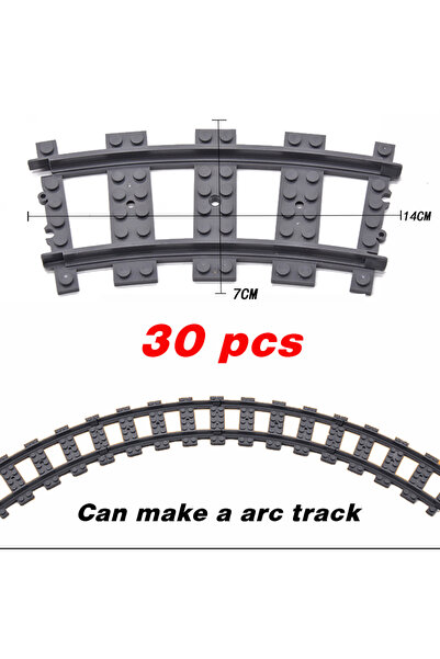 Choice7 curved-30pcs NEW City Trains Flexible Tracks Soft Straight Curved Rai...
