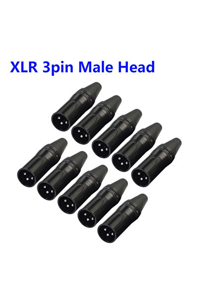 Choice6 20 قطعة من رؤوس موصلات ذكر ثلاثية الأطراف، 10-50 قطعة من موصلات XLR ث...