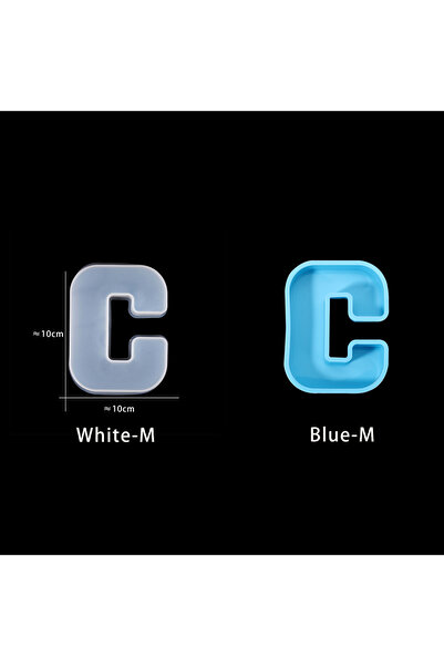 Choice7 قالب سيليكون أبيض بثلاثة أحجام لأحرف الأبجدية من الألف إلى الياء، قال...