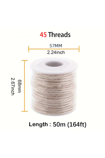 choice2 45 ECO-friendly 50m 50m&61m Cotton Candle Wick 21-45 Thread Low Smoke...