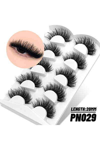 Choice1 ٥ أزواج - PN029 رموش لاسفيري الكثيفة والناعمة، رموش عين القطة الكثيفة...