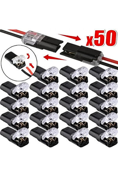 Choice1 Panel Connector 50Pcs 20/50/100 Pack of H2 2-Pin Pluggable Wire Conne...