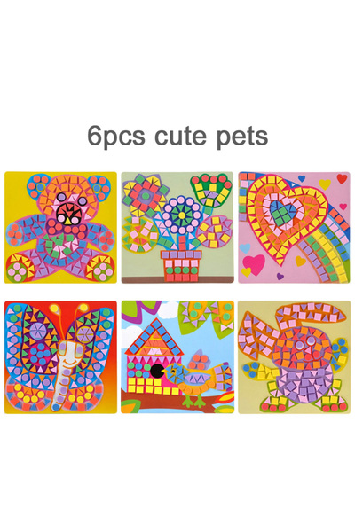 Choice4 مجموعة لوحات فسيفساء ثلاثية الأبعاد من KACW مكونة من 6 قطع، ملصقات EV...