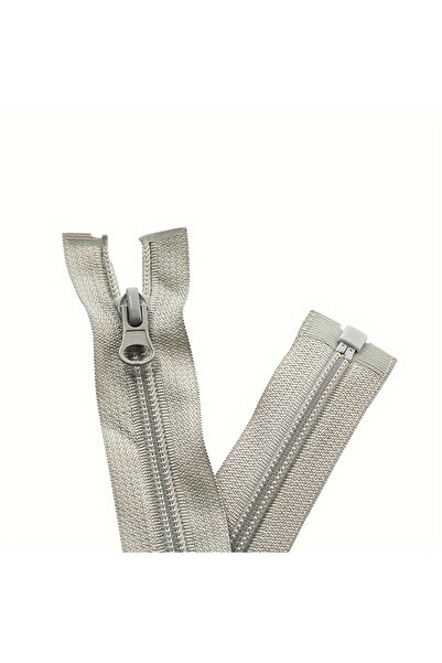 Choice20 80 سم، 5# رمادي فاتح، 5 قطع، 5# معطف رياضي من النايلون بسحاب مفتوح م...