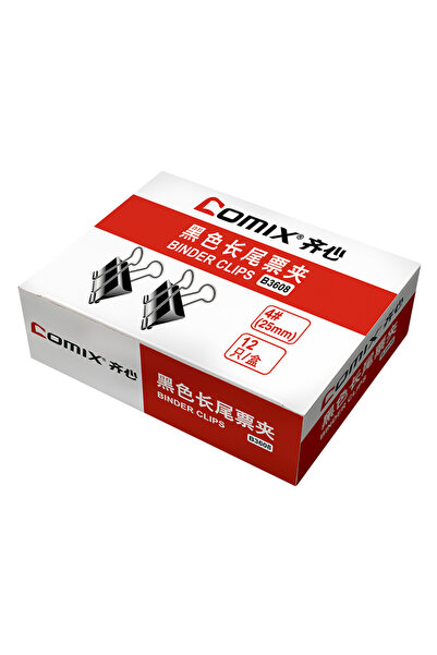 choice2 علبة مشابك ورق معدنية متنوعة الأحجام، 25 مم، 12 قطعة، لتصنيف الملفات،...