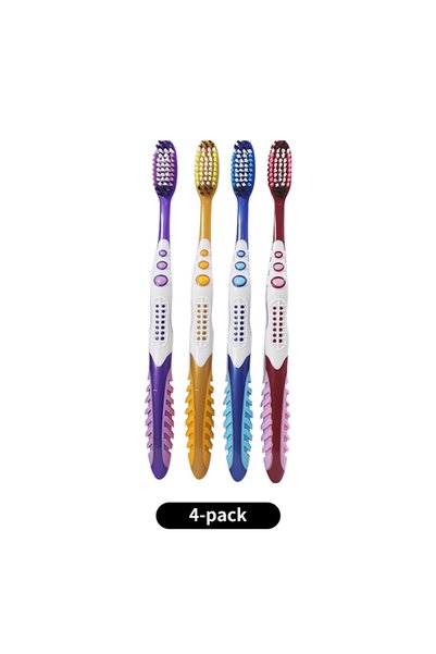 Choice 4 pieces Randomly dispatched in color4/8/12PCS-Hard bristled toothbrus...