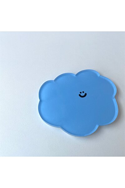 Choice4 Blue Smiley Cartoon Acrylic Coaster Cup Insulation High Temperature R...
