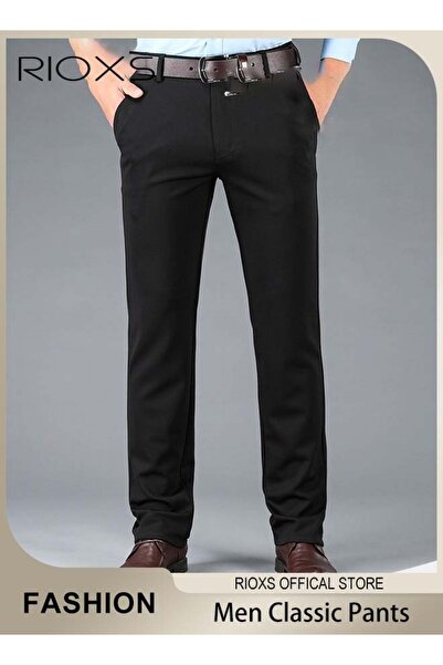 RIOXS Men's Dress Pants, Classic Fit Stretch Formal Pants for Men, Trendy Str...