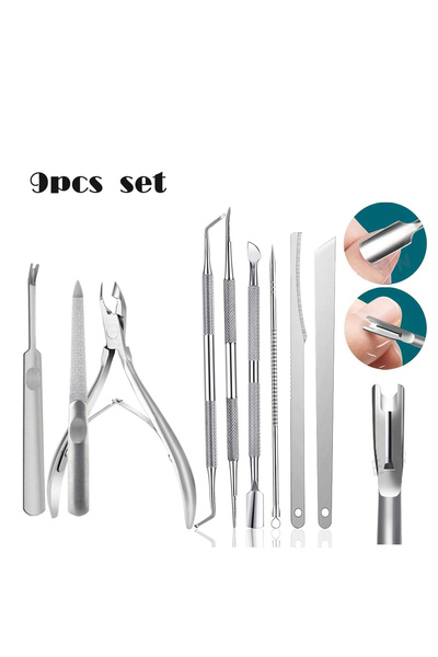 choice2 9pcs Set 5/7/9/10pcs Pedicure Tools for Feet Ingrown Toenail Removal ...