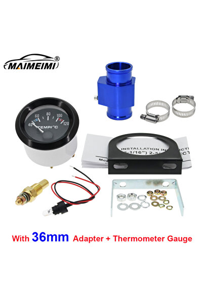 Choice9 With 36mm Blue 52mm Water Temperature Gauge Kits With Water Temp Sens...