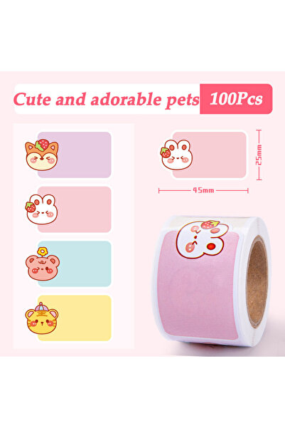 Choice1 ملصقات أسماء كرتونية لطيفة وجذابة، 100/280 قطعة، لا تترك أثراً، مقاوم...