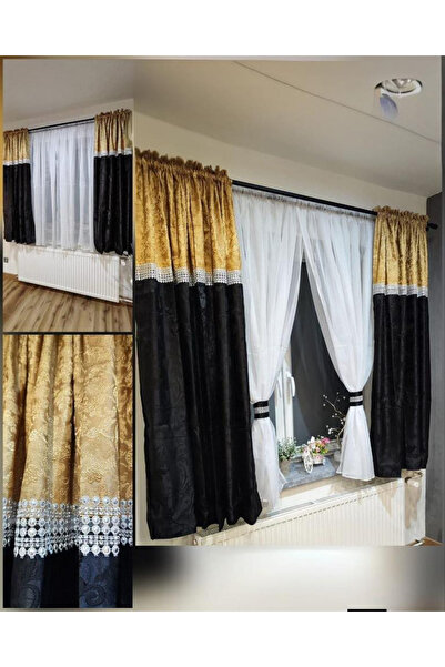 OEM Unique set of curtains + decorative drapes for living room bedroom, WIDTH...