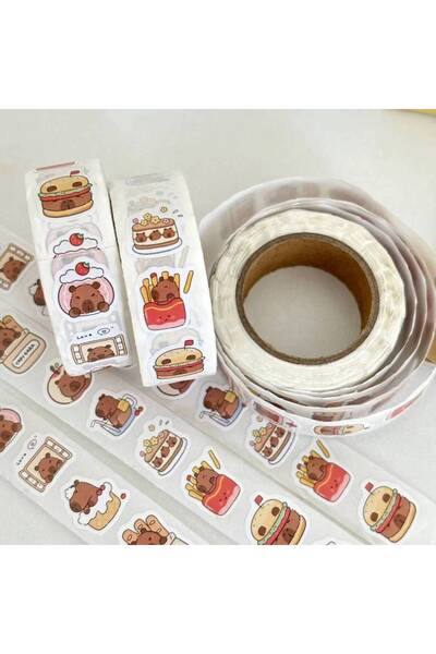 Choice4 ملصقات كابيبارا 3.0، 500 قطعة/لفة - ملصقات حيوانات كرتونية لطيفة لأجه...