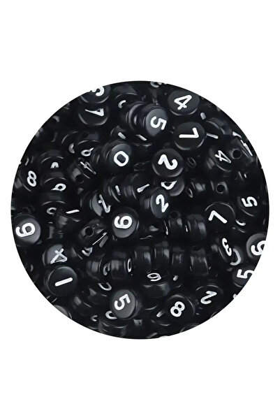 Choice23 100 قطعة 4 × 7 مم - 100-500 قطعة من خرز الأرقام الأكريليكية المختلطة...