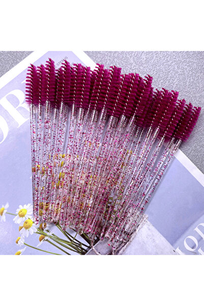 Choice7 Crystal RoseRed 50Pcs Makeup Brushes Disposable Crystal Eyebrow Brush...