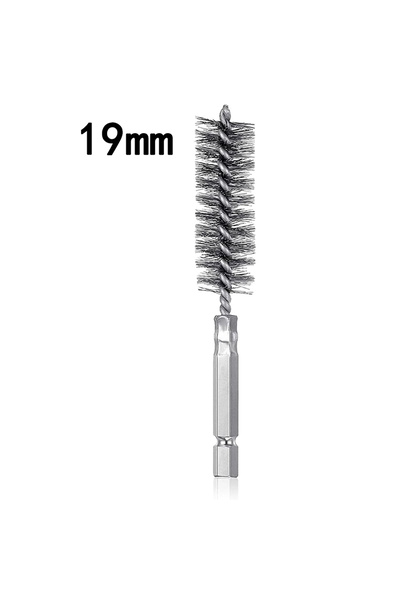 Choice3 فرشاة سلكية واحدة مقاس 19 مم لتنظيف ثقوب المثقاب، بمقبض سداسي 1/4 بوص...
