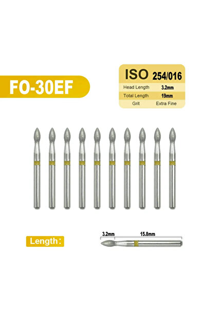 Choice21 مثقاب ماسي للأسنان FO-30EF، مثقاب عالي السرعة، مقبض يدوي بقطر 1.6 مم