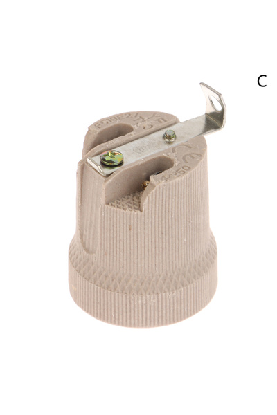 Choice1 قاعدة مصباح C قطعة واحدة E27 تركيبات مصابيح سيراميك عتيقة حامل قاعدة ...